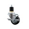 Service Caster 3'' SS Black Poly Swivel 1-7/8'' Expanding Stem Caster with Brake SCC-SSEX20S314-PPUB-BLK-TLB-178 - alternate 1